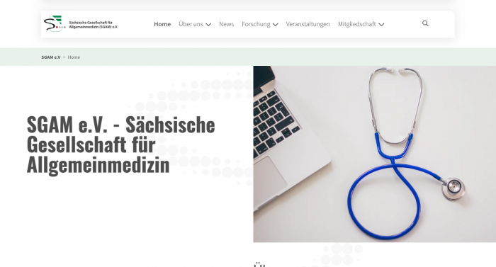 Screenshot - Home - Sächsische Gesellschaft für Allgemeinmedizin e.V.